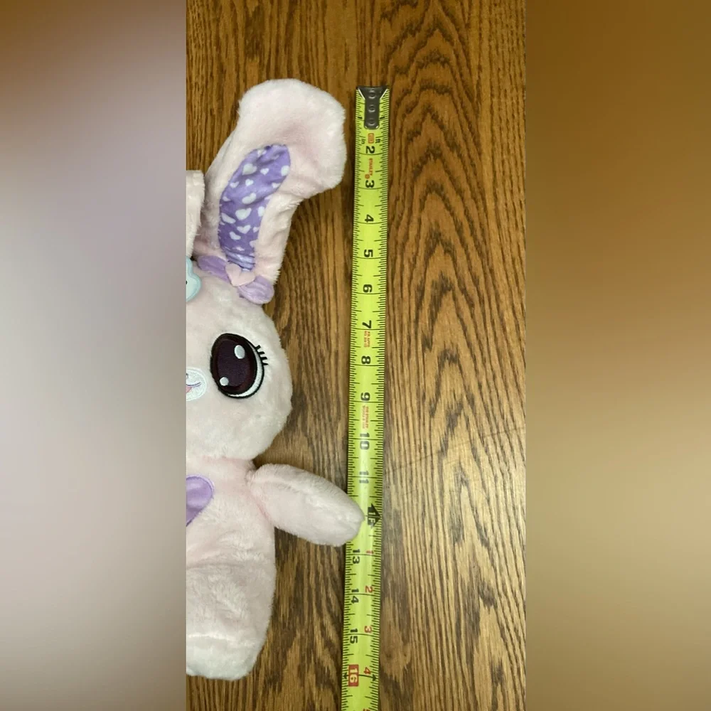💜🐰PEEKAPETS🐰💜Pink w/purple accents peek-a-boo BUNNY PLUSH💕NWT💕